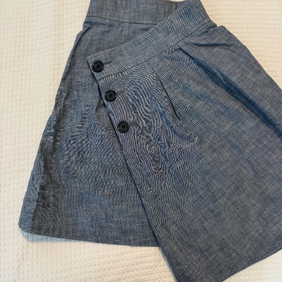 Lands' End Canvas Chambray Cotton Skirt Size 14 NWOT - Picture 3 of 4